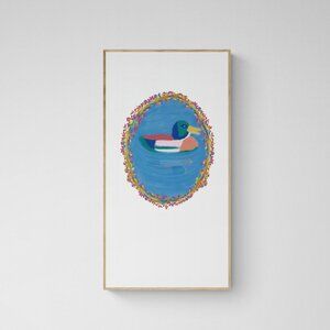 Cute Duck | Kids Art | Original Digital Illustration | Modern Wall Art Decor
